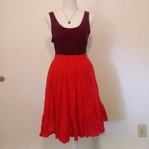 Red Old Navy Skirt-paneled-midi